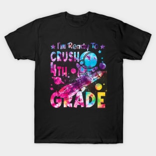 Ready To Crush 4th Grade Boys Astronaut Back To School T-Shirt